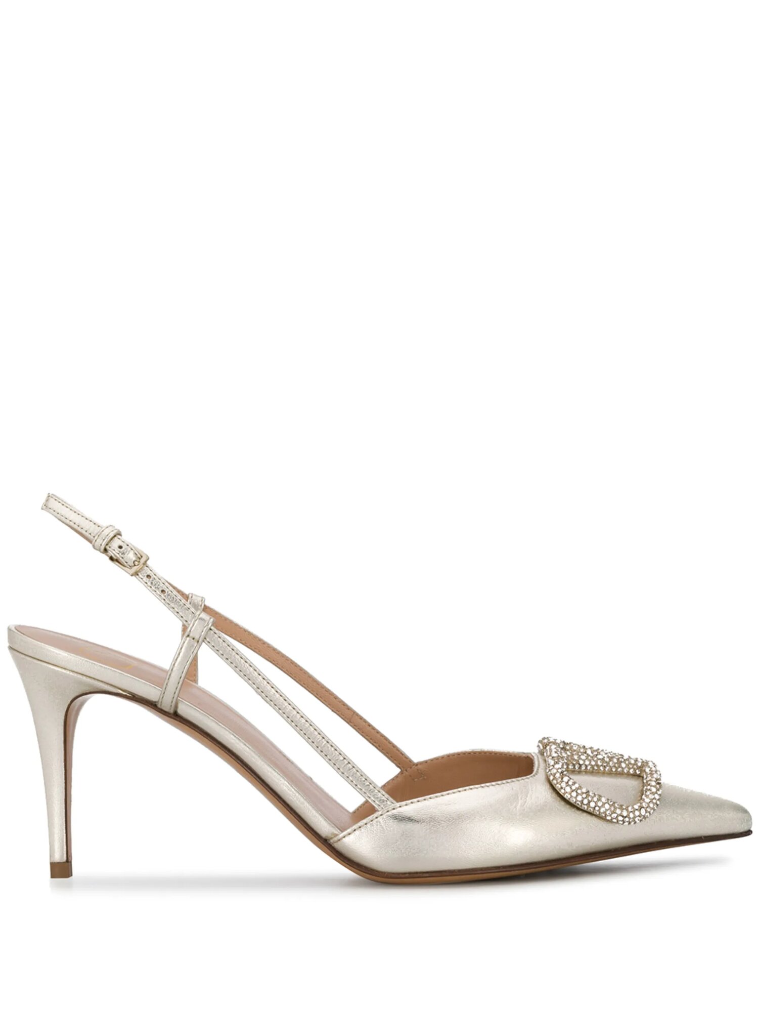 Туфли слингбэки Valentino Vlogo Signature, размер 40 IT, серебряный