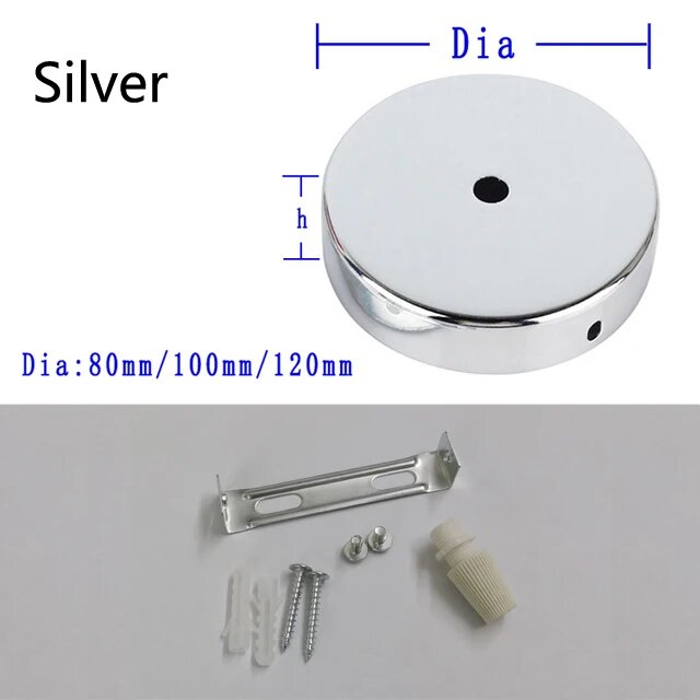 Основание светильника для потолочного крепления 8/10/12 см Серебряный Silver 12cm