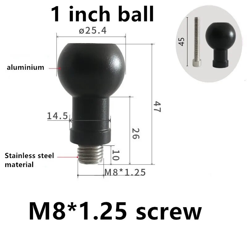 Кронштейн для камеры GoPro Pljljmsw Metal M6 M8 M10 1pc M8 screw