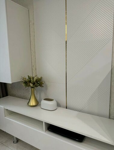 Изображение товара Стеновые панели Paneliavrora RILIEF, МДФ, 50x50 см, 4 панели в упаковке, цвет белый