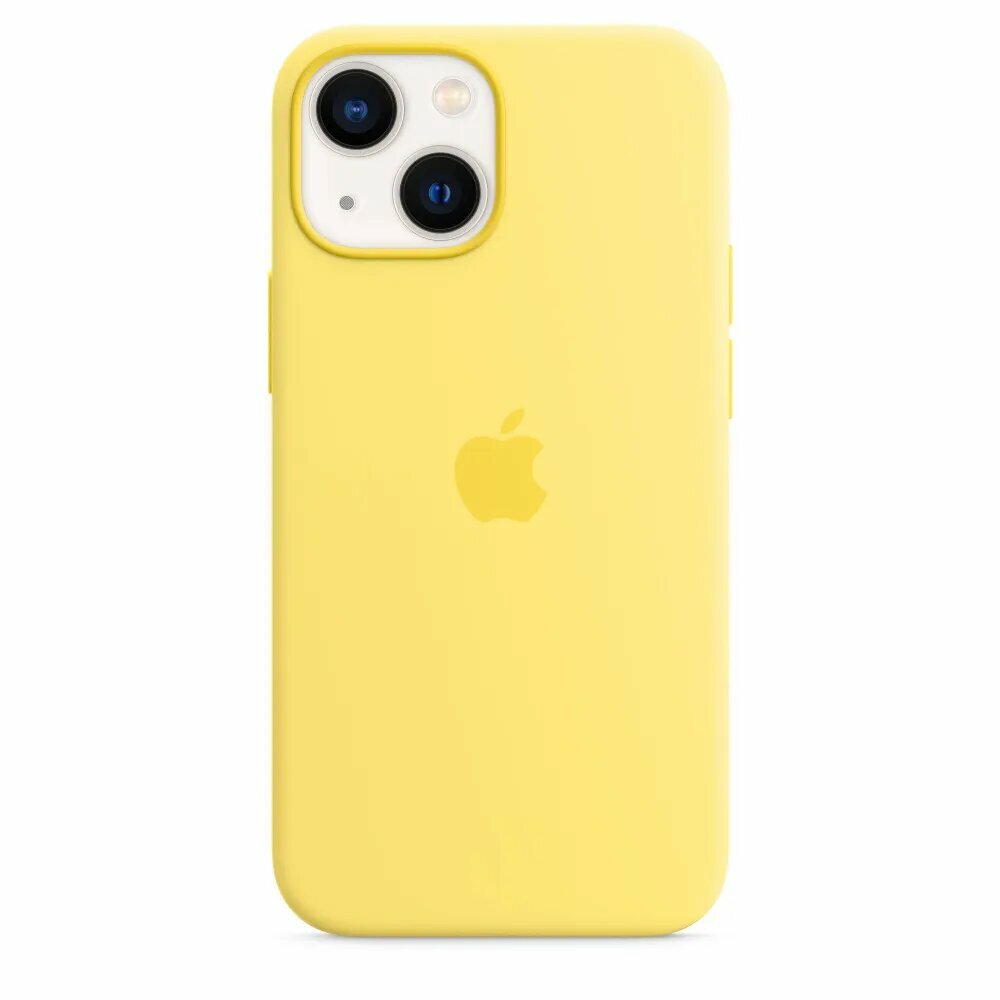 Силиконовый чехол MagSafe для iPhone 13 с цветной анимацией / Silicone Case Lemon Zest / Желтый