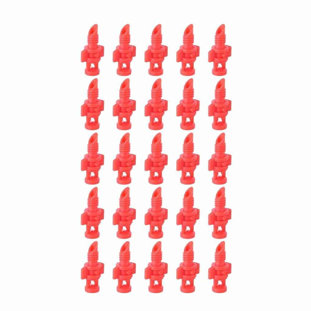 (1 упаковка из 25 шт.) 360 преломляющий микроразбрызгиватель красный