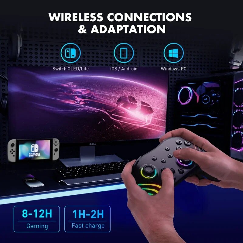 Геймпады И Джойстики Xiaomi Беспроводной геймпад Xiaomi Youpin для Nintendo Switch, Белый