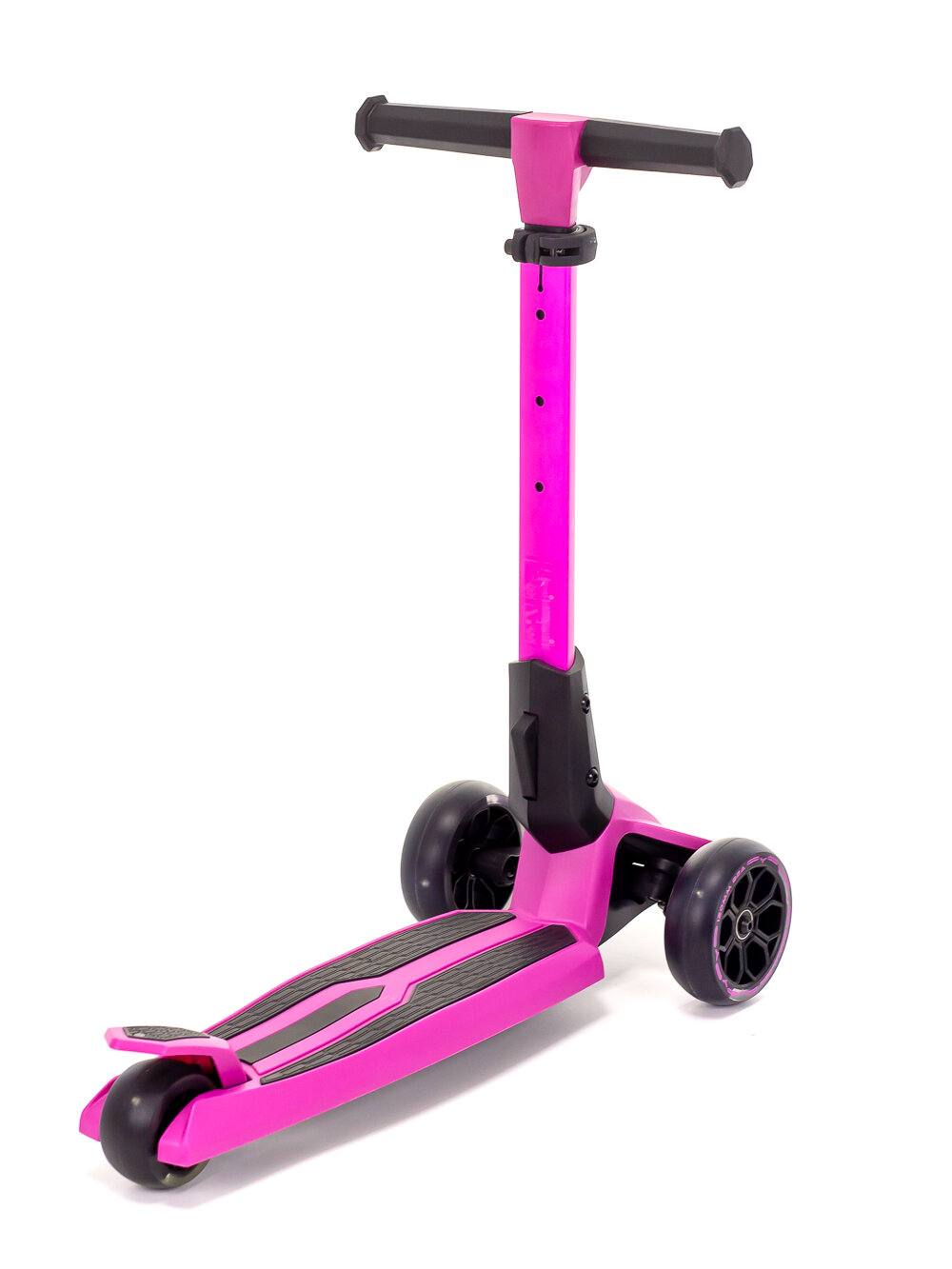 Самокат KICK'N'ROLL Lamborghini трёхколёсный, розовый, для девочки 3–8 лет, светящиеся колёса — фото 1