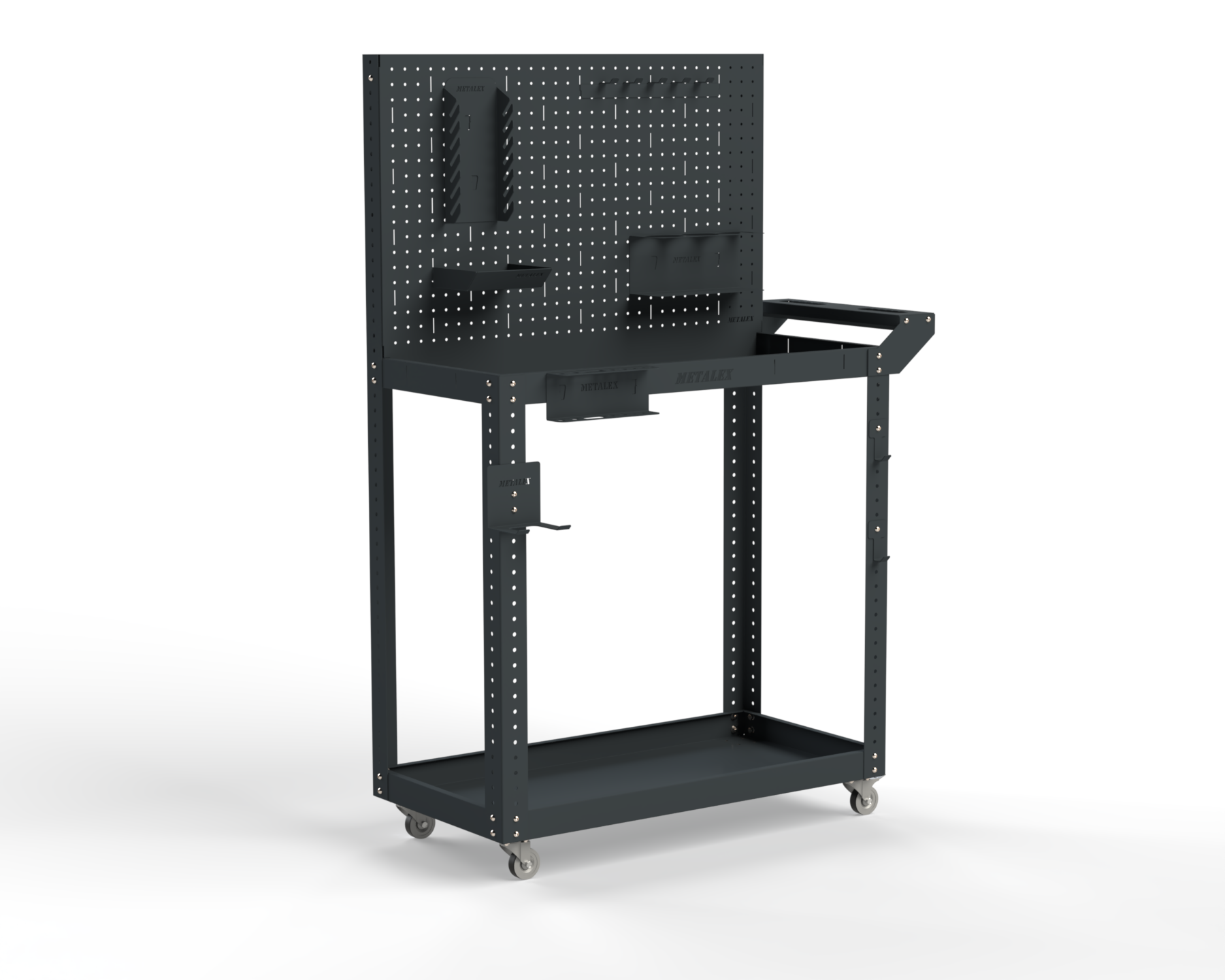 Тележка инструментальная Metalex Тип 4 700х350х800 2-е полки (серый)
