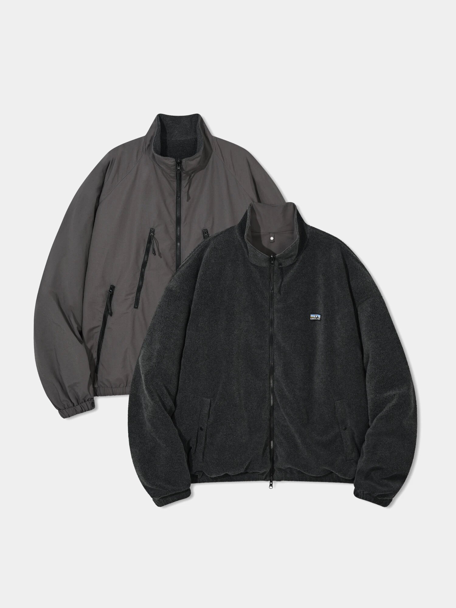 Куртка ANGLAN Reversible Hiker, размер One size, серый, черный