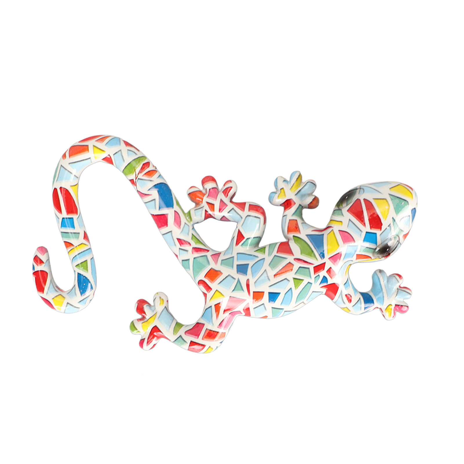 Gecko Wall Art Decor Resin Bright Colors Hanging Sculpture Decorations for Indoor Outdoor Garden Patio Fence LM9002 1