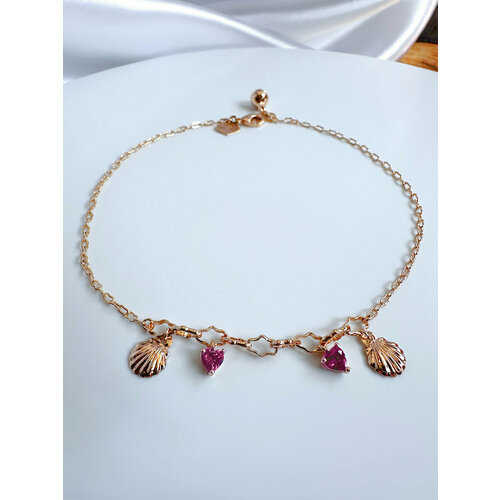 фото Браслет на ногу xuping jewelry, длина 26.5 см, 1 шт., золотой