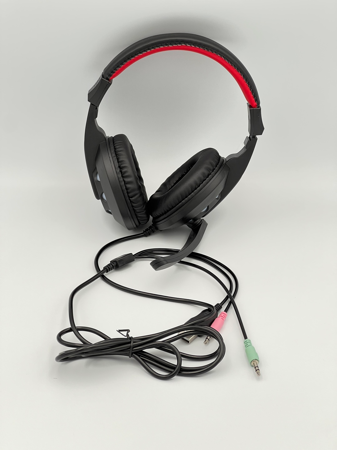 Игровые наушники, с микрофоном, проводные, для компьютера, с RGB-подсветкой — фото 1