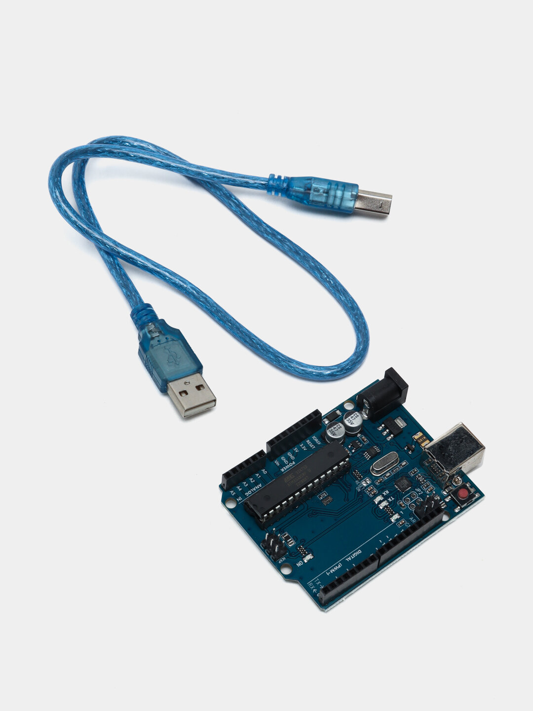 Плата-контроллер Arduino UNO DIP, с кабелем