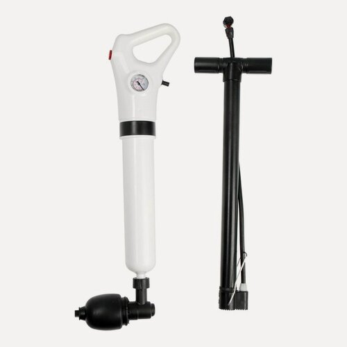 Изображение товара Вантуз пневматический ZEIN, 3 насадки, датчик давления, ручной насос