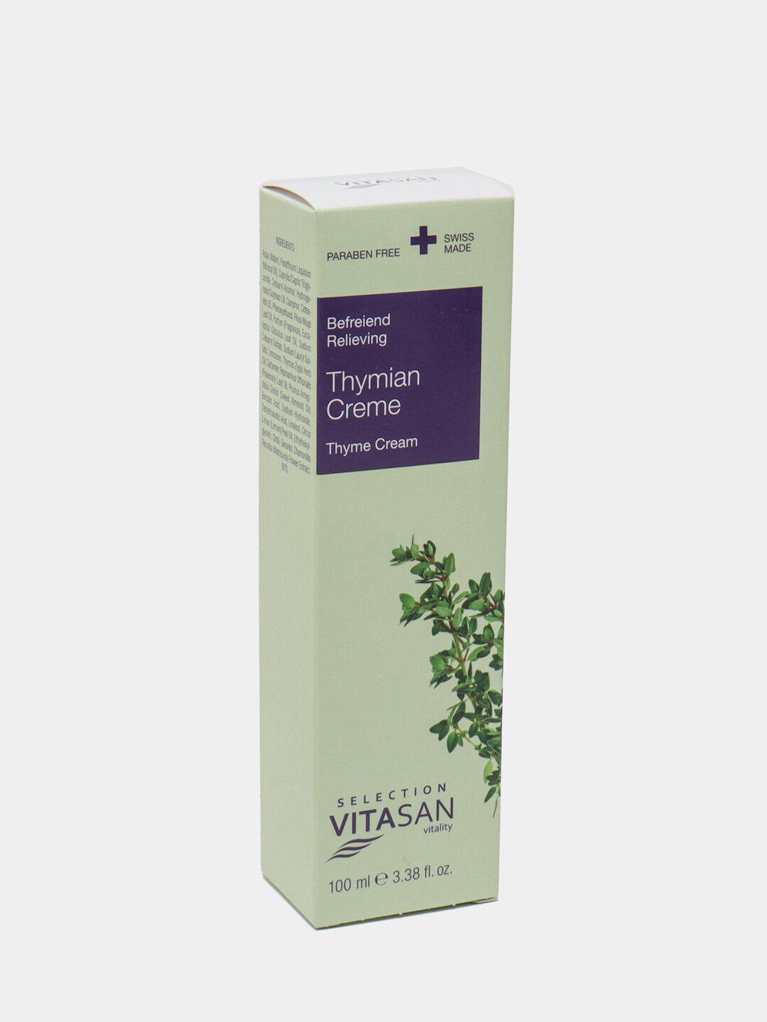 Крем успокаивающий, на основе тимьяна, Vivasan, Thyme Cream 100мл Швейцария
