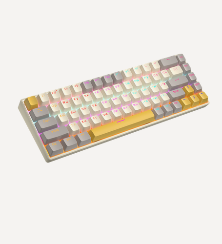 Изображение товара Механическая игровая клавиатура CyberLynx KA68 с настраиваемой подсветкой, сменные клавиши в комплекте