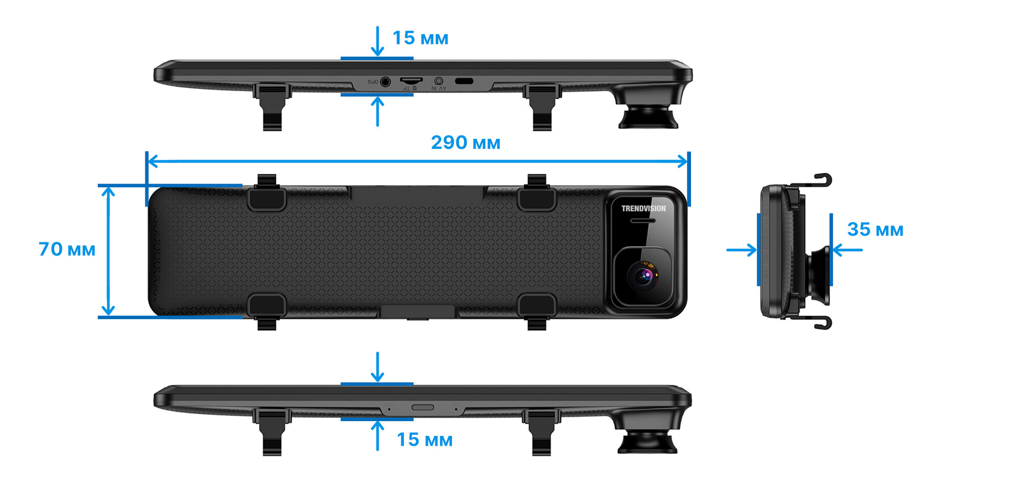 Видеорегистратор-зеркало TrendVision MR-1100 4Ki (AI Smart Assist) — фото 1