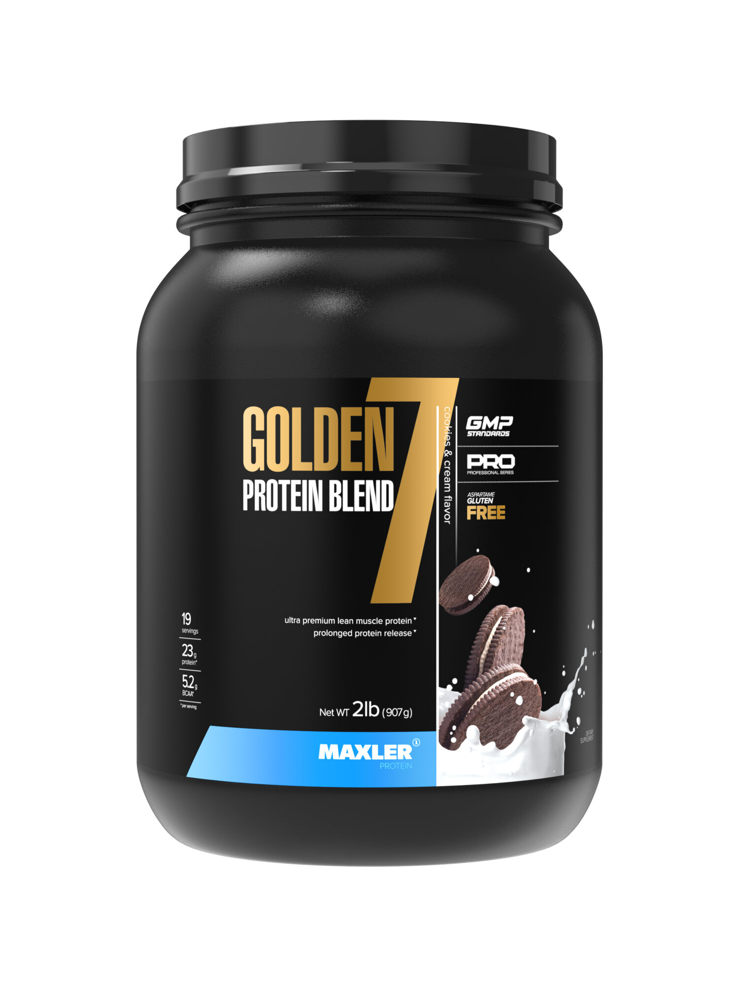 Протеин многокомпонентный для похудения Maxler Golden 7 Protein Blend 2 lb 907 г - Печенье с кремом