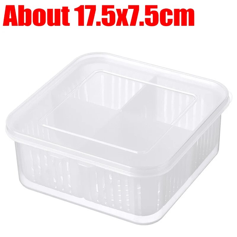 Контейнер для слива чеснока контейнер для хранения контейнер для сохранения свежести в холодильнике разделительная коробка для овощей и фруктов кухонная быстрая A