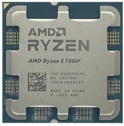 Процессор AMD Ryzen 5 7500F (100-000000597CBX) BOX - AM5, 6 x 3.7 ГГц, L2 - 6 МБ, L3 - 32 МБ, 2 х DDR5-5200 МГц, TDP 65 Вт