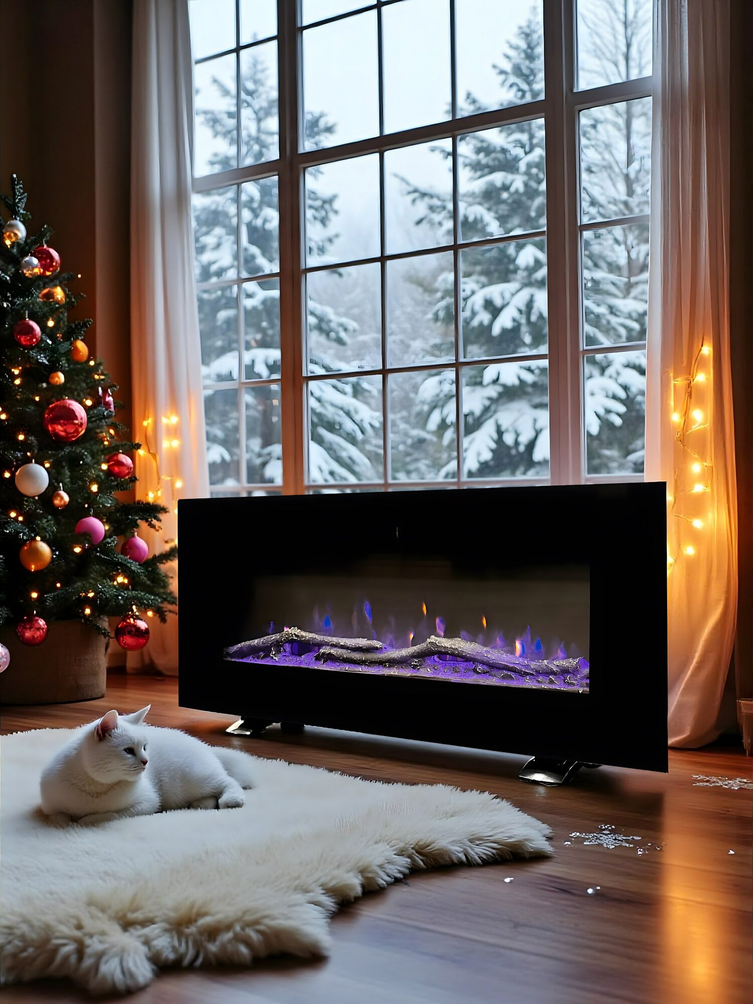 Электроочаг RealFlame Firebox с обогревом, настенная и напольная установка