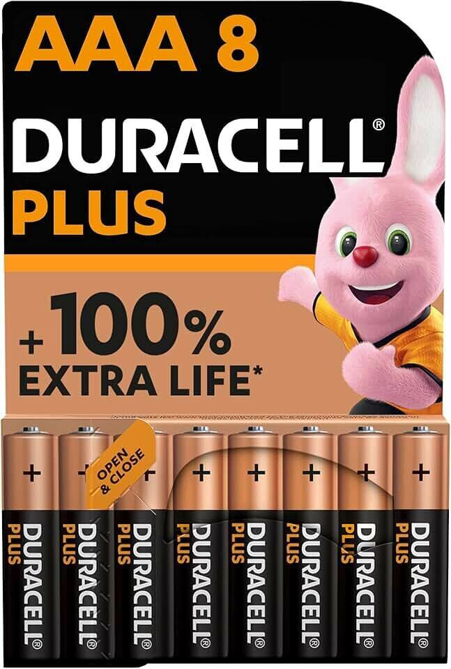 Батарейка DURACELL PLUS AAA BL8 (8) шт. в блистере щелочная