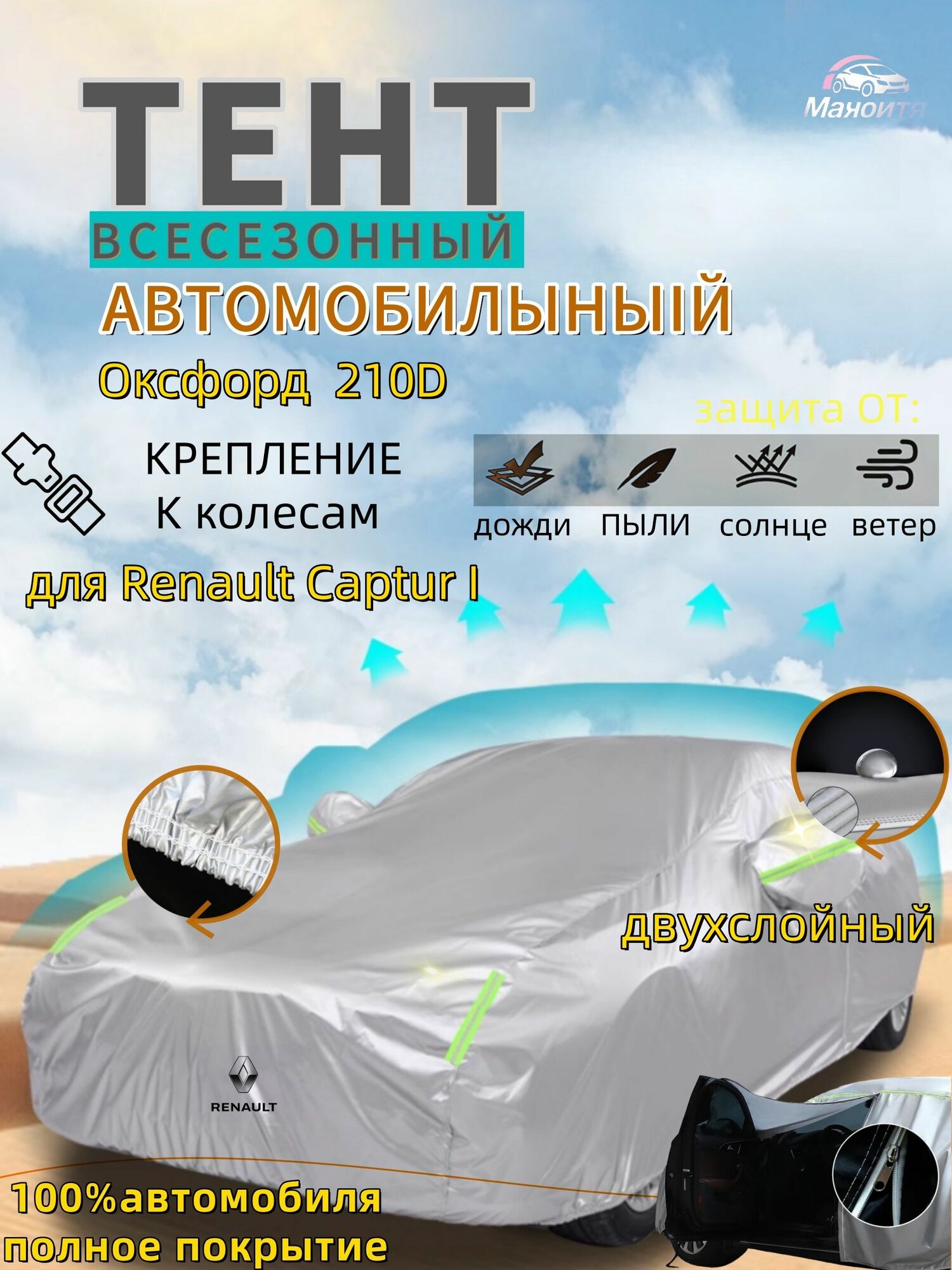 Renault Captur Чехол тент для автомобиля