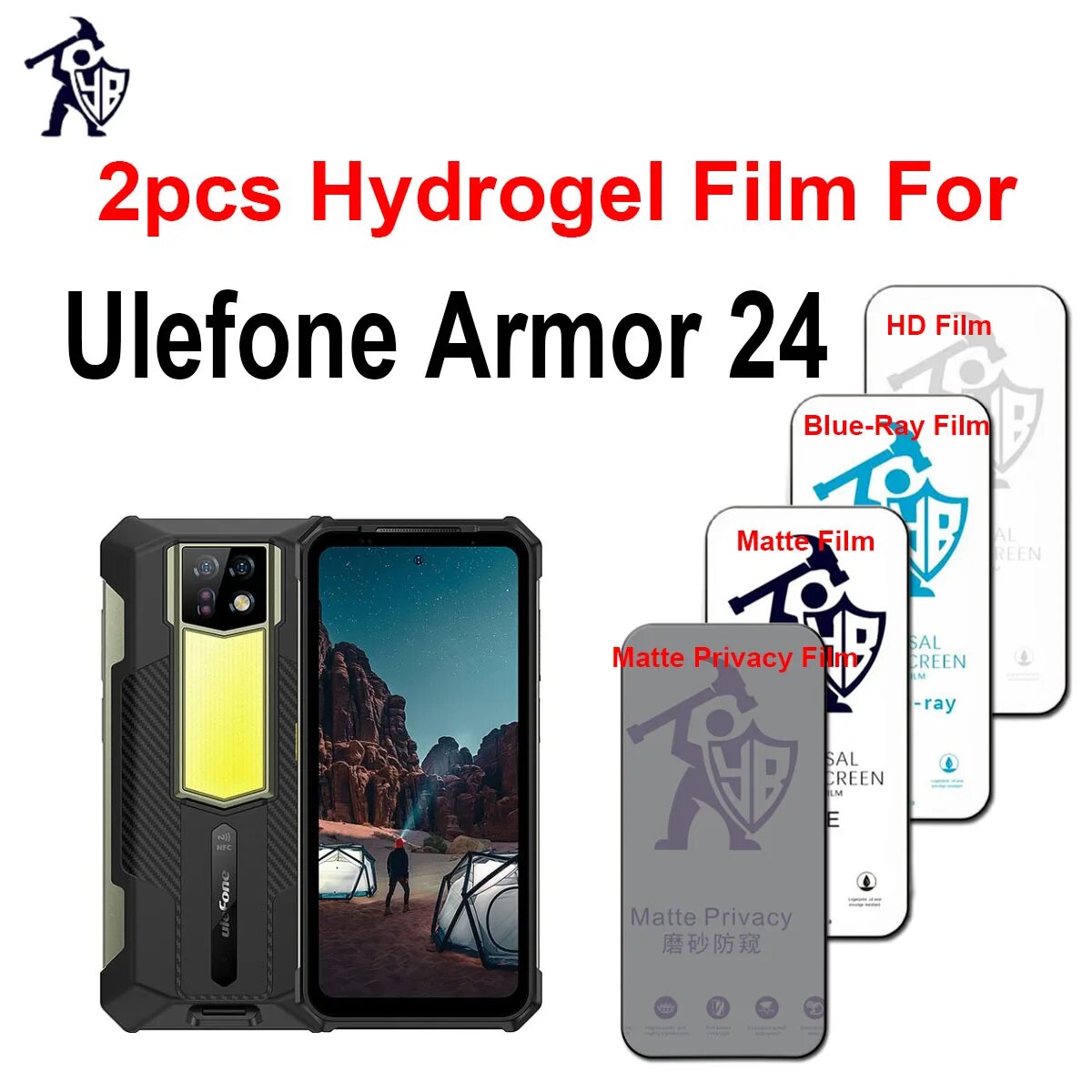 2 шт. матовая защитная пленка для экрана Ulefone Armor 24, полное покрытие HD, антишпион, матовая защитная пленка для экрана, Ulefone Armor 24, Гидрогелевая пленка, 2pcs Matte Privacy