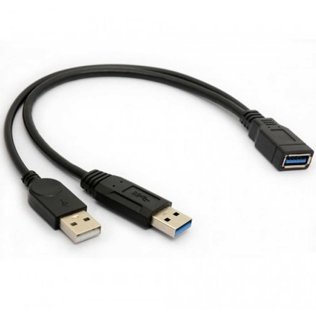 Кабель KS-is KS-447, USB 3.0, с питанием, 0.3м