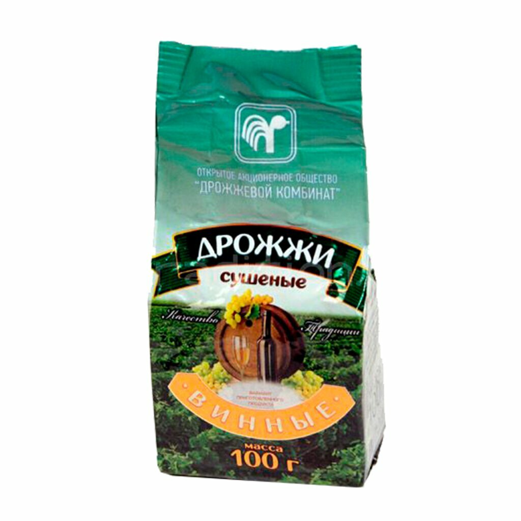 Винные дрожжи Дрожжевой Комбинат, сушеные, активные, пакет, 1 шт, 100г — фото 1