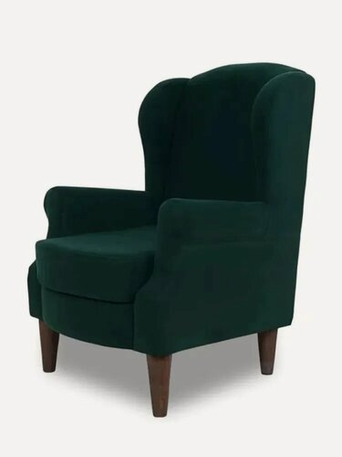 Изображение товара Кресло люкс 72х72х102 см, мягкое, нераскладное, зеленый велюр