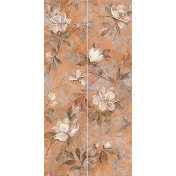 Декор керамический Kerama Marazzi VT/B413/4x/11037R Магнолия 2 оранжевый матовый 60x120x0.9 см (цена за 1 штуку)