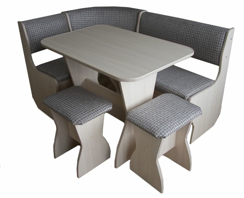 Кухонный уголок Алёнка-5 Шимо светлый/Рогожка тёмная