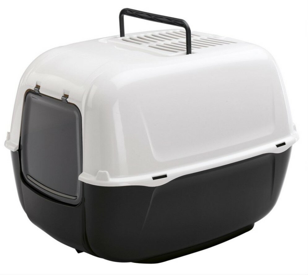 Туалет для кошек Ferplast Prima закрытый с угольным фильтром, черный 72053799EL