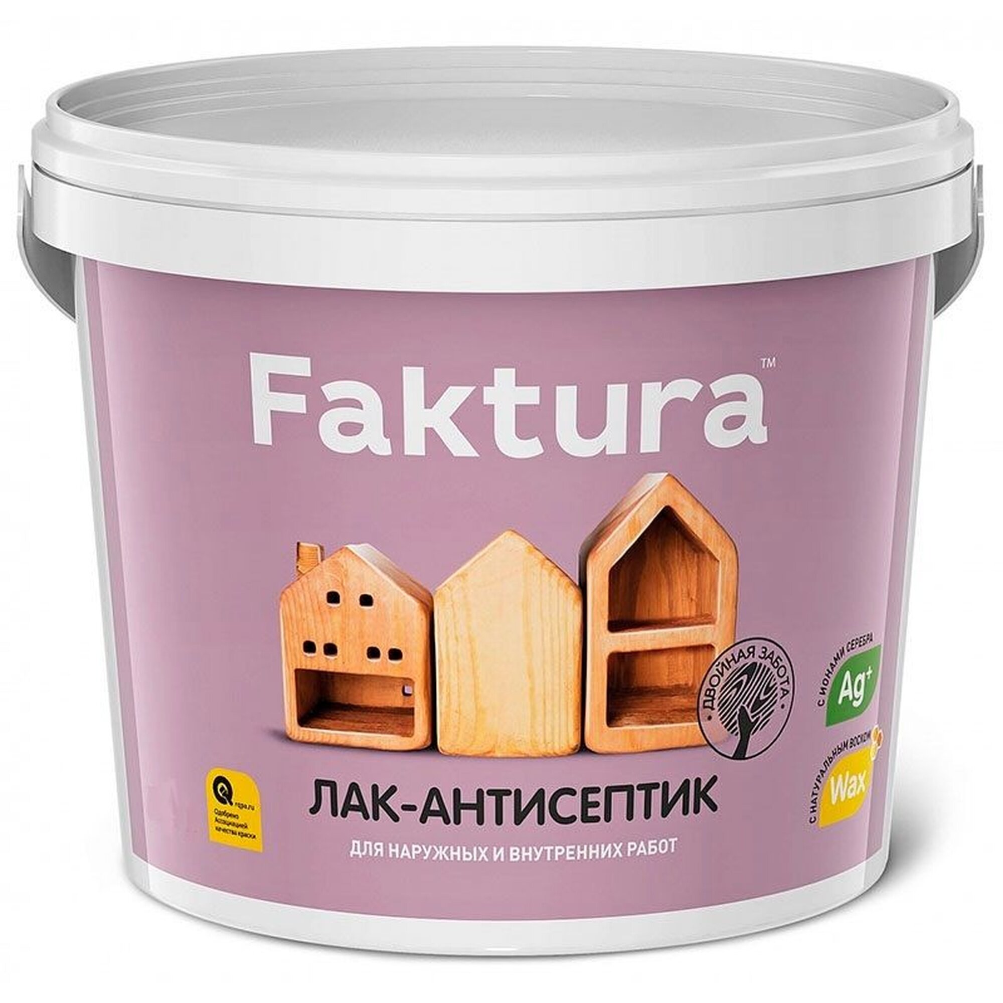 Лак-антисептик интерьерный Faktura шелковисто-матовый (27л) тик