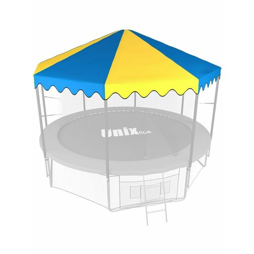 Тент для батута 3.05-3.05 м Unix Line 10 ft ROU10 синий/желтый 1 шт.