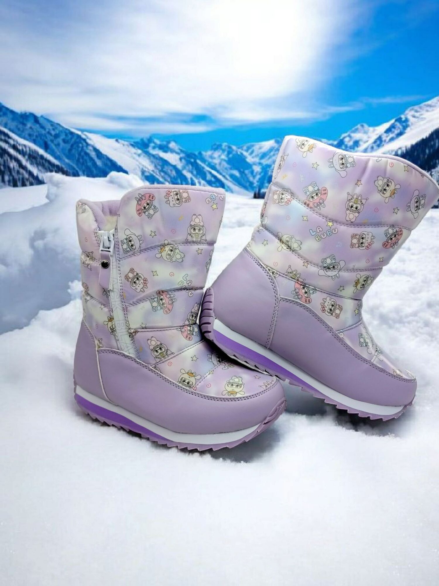 Дутики , размер 31, сиреневый — фото 1