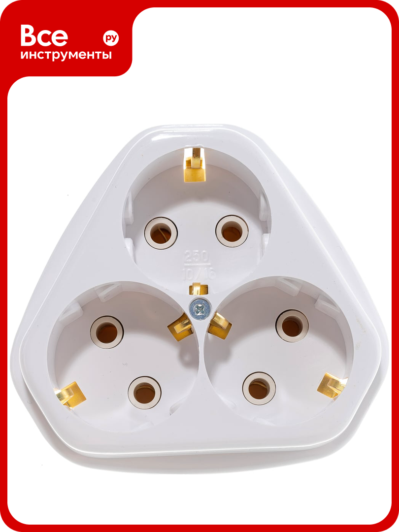 Розетка Кунцево-Электро трехместная скрытой установки ток 16А РС10/16-835 5929