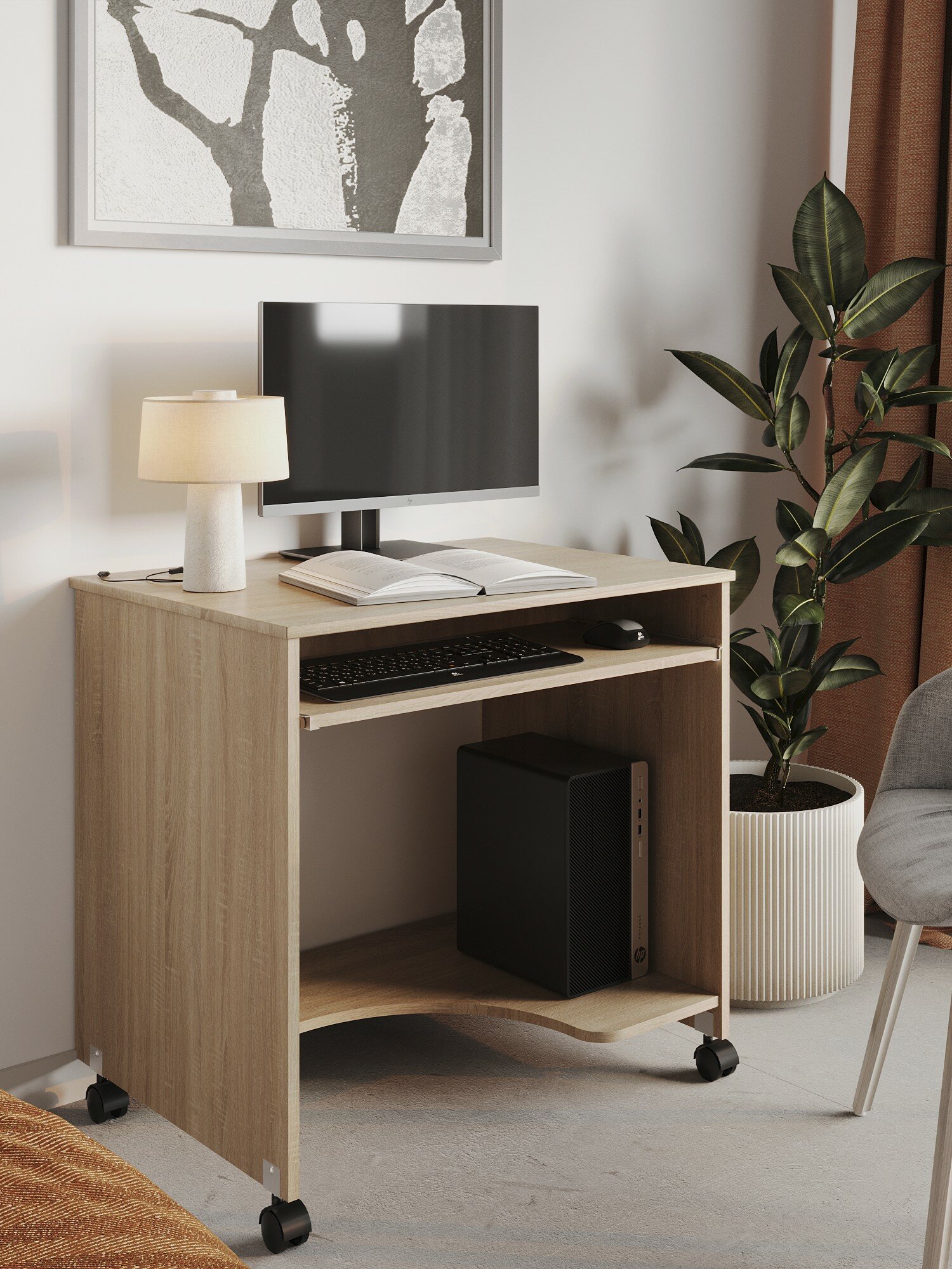 Стол компьютерный письменный на колесиках для работы учебы Computer 9