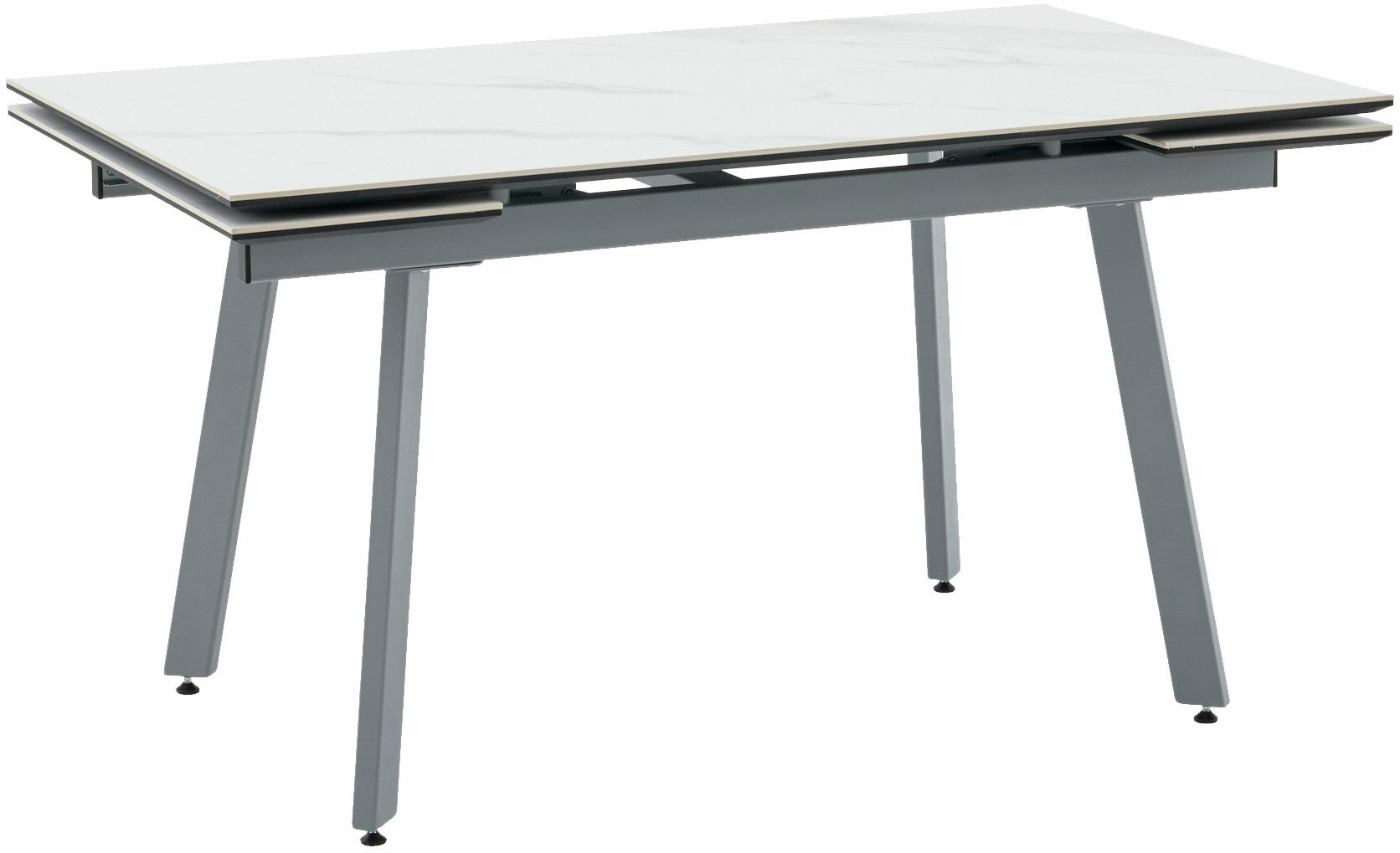 Стол обеденный STOOL GROUP Тайл 140-200*85 Snow white, подстолье серое