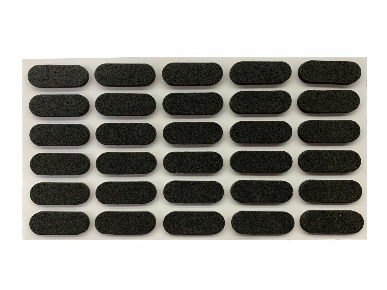 Амортизатор (демпфер) для мебели, овальный 22х8мм черный PACIFIC — фото 1