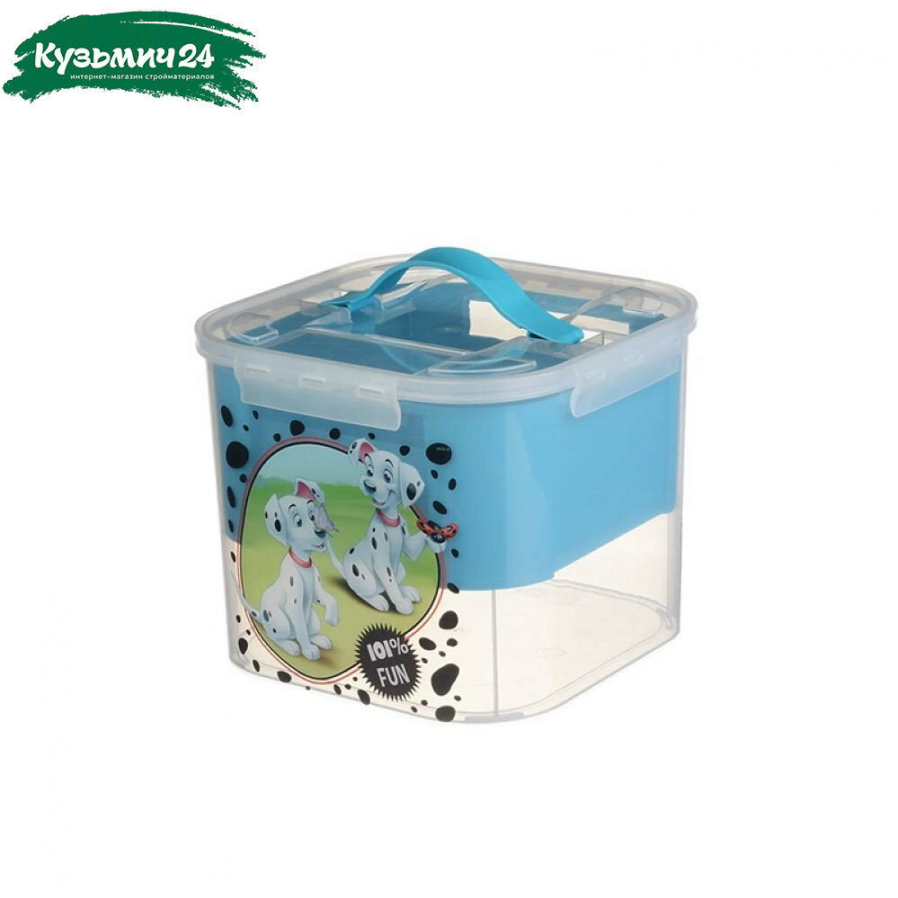 Контейнер Disney для детских принадлежностей бирюзовый 7л М 2824-Д
