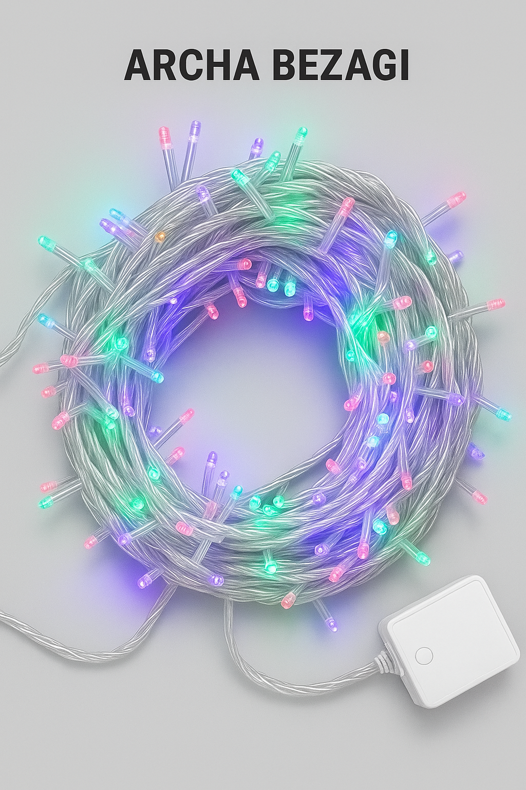 Гирлянда роса - мишура светодиодная, хвойная лапа, chiroq-5 8 metr