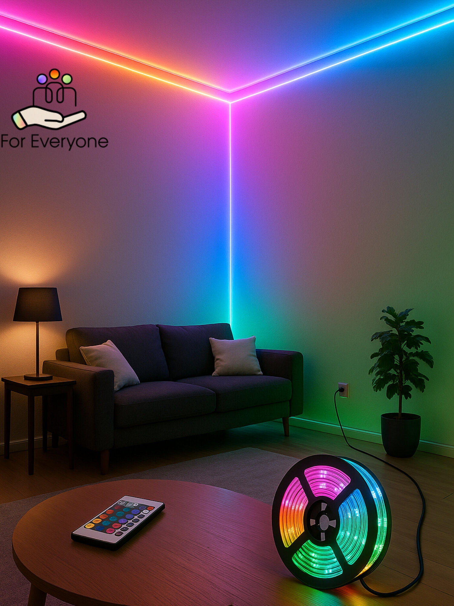 Светодиодная лента RGB DLED 5м с пультом управления и защитой IP65