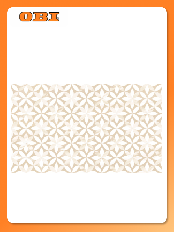 Керамическая плитка Gracia Ceramica DONNA бежевые цветы 30х50 см