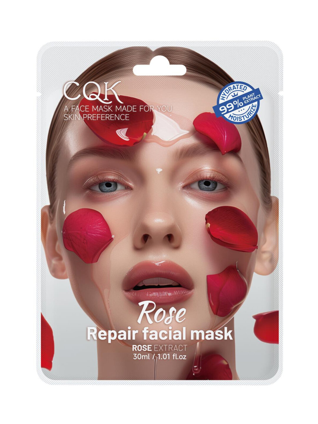 Тканевая маска SQK "Rose Repair", с розой и витамином E, для всех типов кожи 30 мл