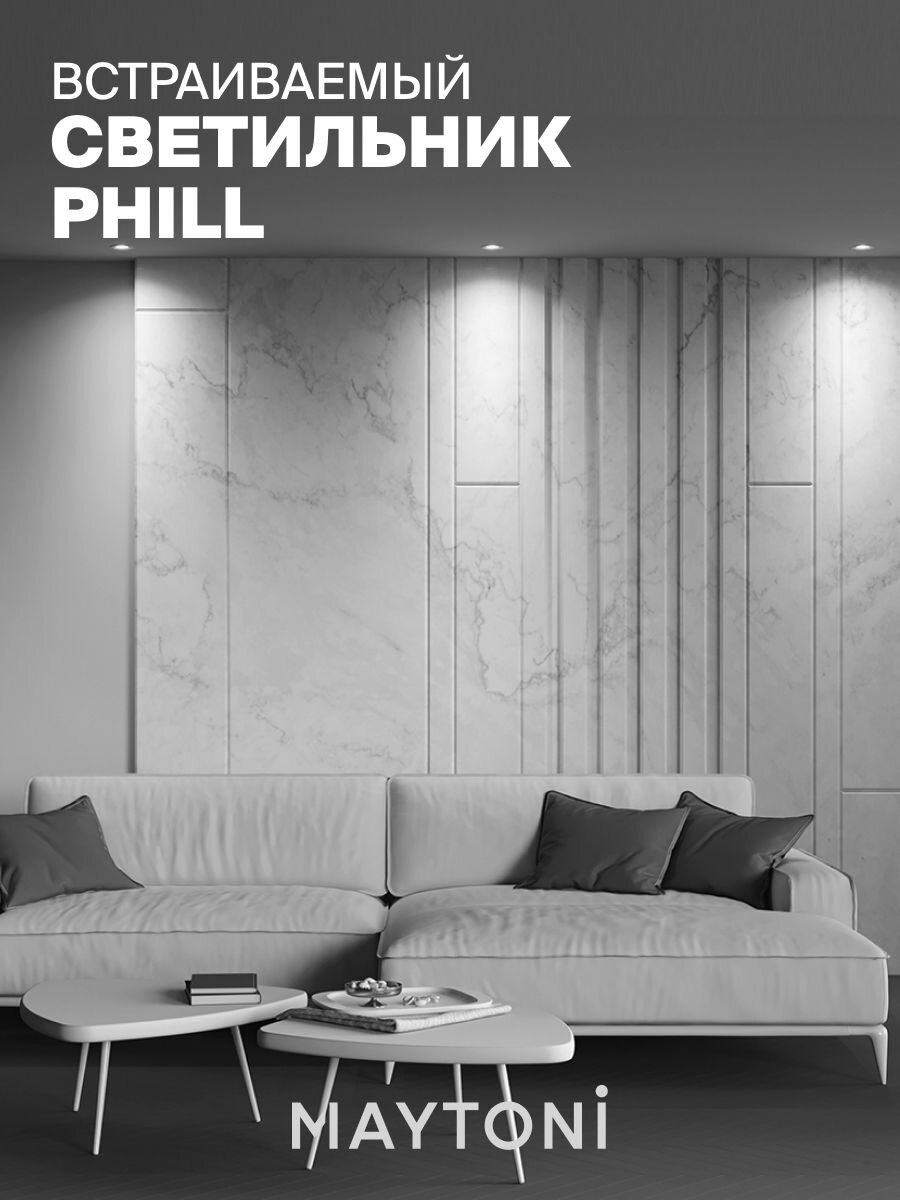 Светильник потолочный встраиваемый светодиодный Maytoni Technical Phill DL014-6-L9W — фото 1