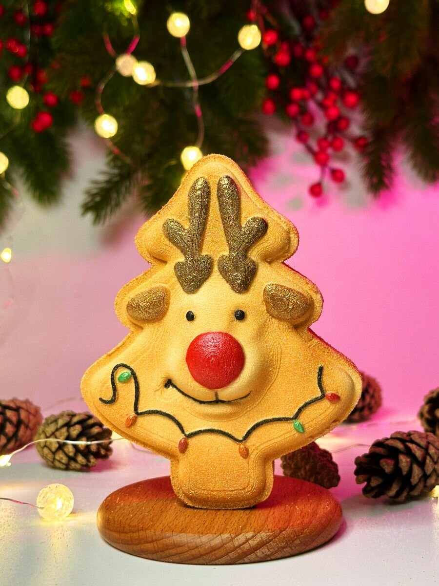 Новогодняя 3D форма для бомбочек Оленёнок — фото 1