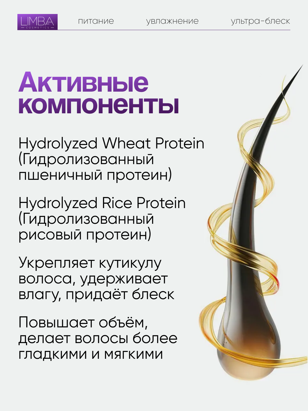 Активатор Limba Cosmetics Activator Hydrolyzed Wheat&Rice Protein, 250 мл — фото 1