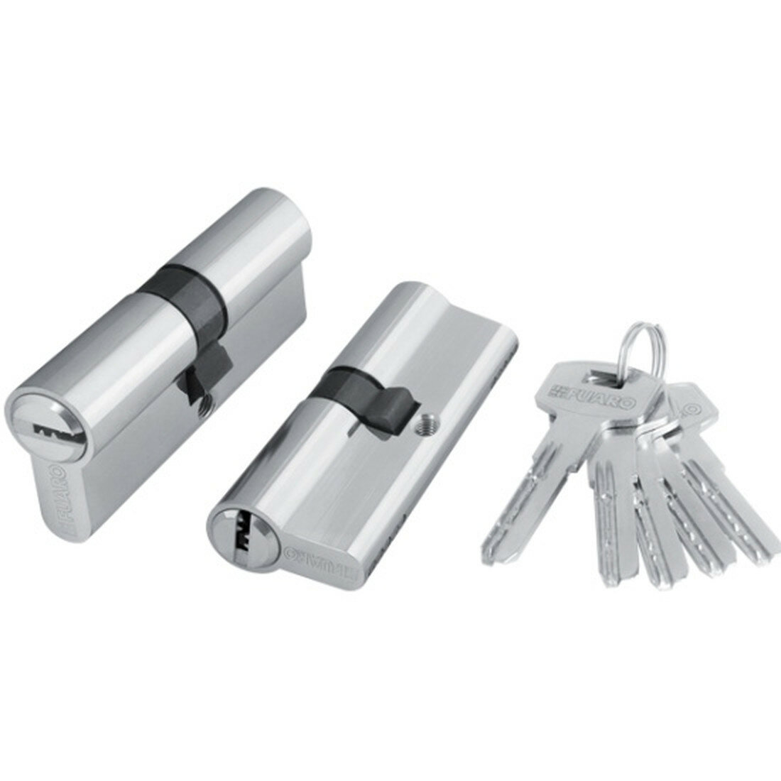 Цилиндровый механизм Fuaro (200 ZA) 2000 ZA Key 80 (30+10+40) CP хром 5Key