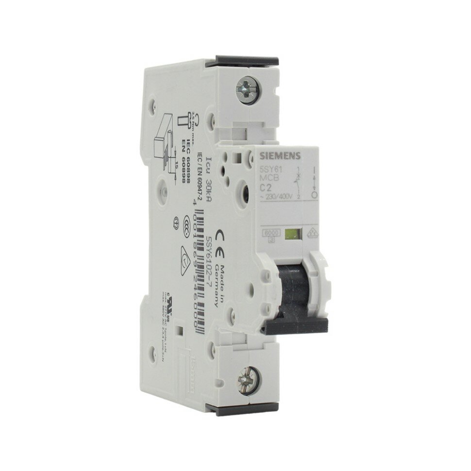 Siemens 5SY6102-7 1P 2A (C) 6kA Автоматический выключатель