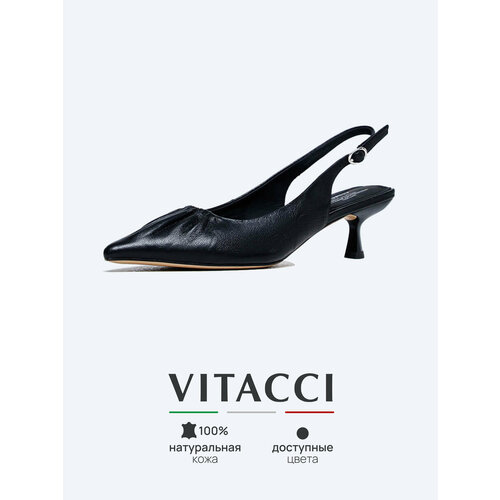 фото Туфли слингбэки vitacci, размер 36, черный