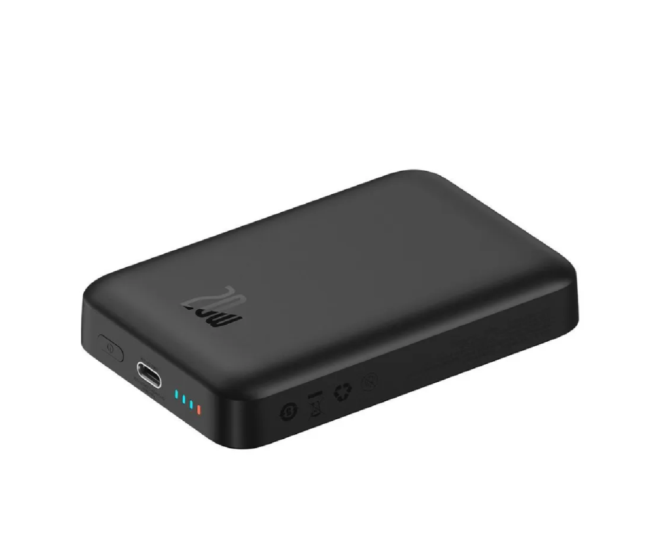 Внешний аккумулятор Baseus Power bank magnetic mini wireless fast charg (PPCX000003), 10000mAh, 20W, чёрный — фото 1
